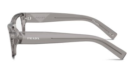 Prada PR D06V Gray, Clear glasses - Gray / Clear - Side View