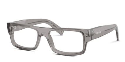 Prada PR D06V Gray, Clear glasses - Gray / Clear - Angle View
