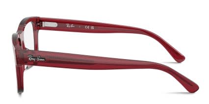 Ray-Ban RX5435 Clear, Red glasses - Clear / Red - Side View