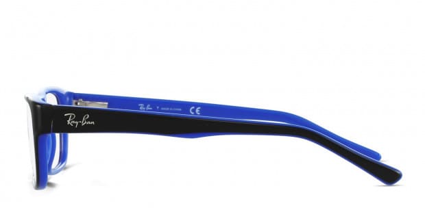 Ray Ban RX5268 Black Blue Eyeglasses Includes FREE Rx Lenses