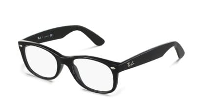 Ray-Ban RX5184 New Wayfarer Black glasses - Black - Angle View