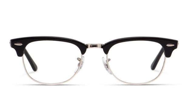 Ray Ban RX5154 Clubmaster Black Silver Eyeglasses Includes FREE
