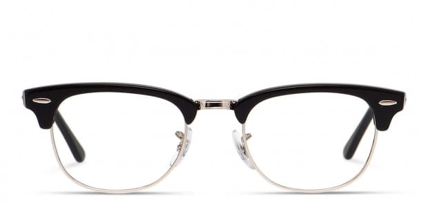 Ray-Ban 5154 Clubmaster Black w/Silver Prescription Glasses