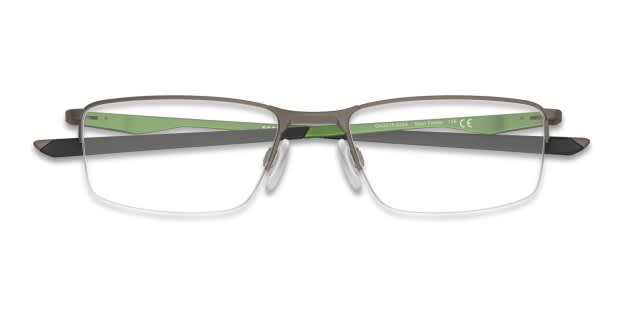 Oakley Socket 5.5 Gunmetal/Green Eyeglasses | Includes FREE Rx Lenses