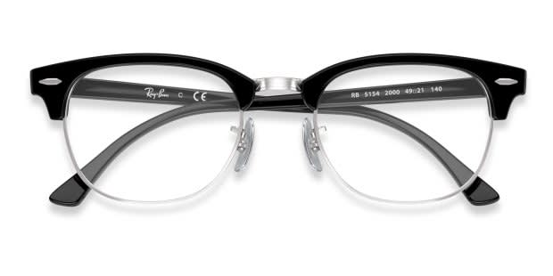 Ray-Ban RX5154 Clubmaster Black/Silver Eyeglasses | Includes FREE