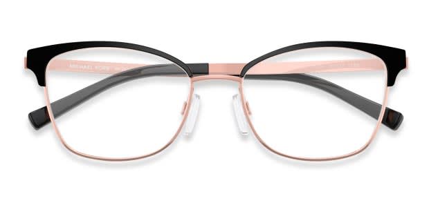 Michael Kors Adrianna IV Black w/Rose Gold Eyeglasses | Includes