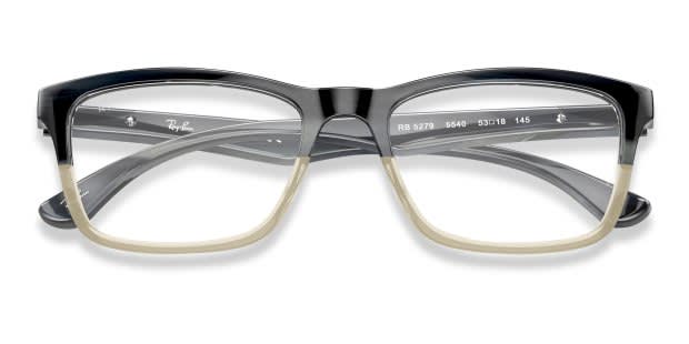 Ray-Ban RX5279 Gray/Clear Eyeglasses | Includes FREE Rx Lenses