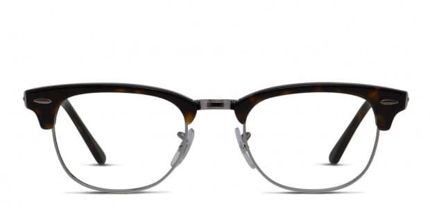 Ray Ban RX5154 Clubmaster Tortoise Silver Eyeglasses Includes FREE Rx Lenses