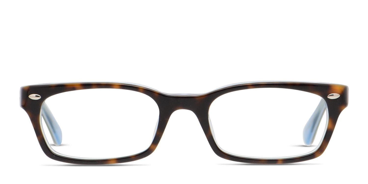 Ray-Ban 5150 Tortoise, Blue, Clear glasses - Blue / Clear / Tortoise - Frontal View