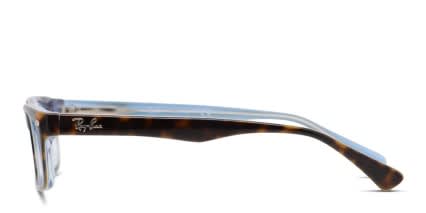 Ray-Ban 5150 Tortoise, Blue, Clear glasses - Blue / Clear / Tortoise - Side View