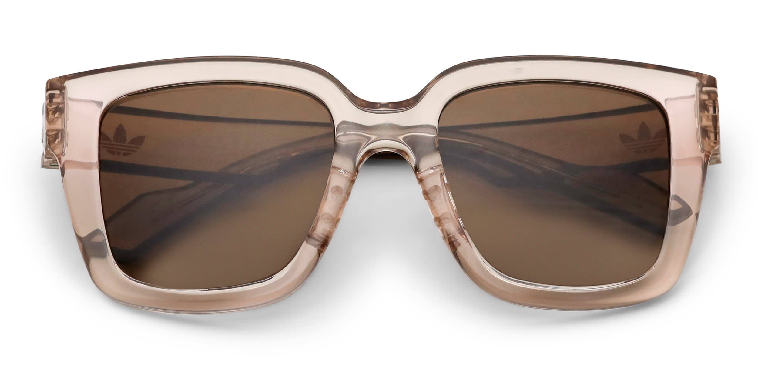 Adidas AOG004 Beige, Clear glasses - Beige / Clear - Frontal View