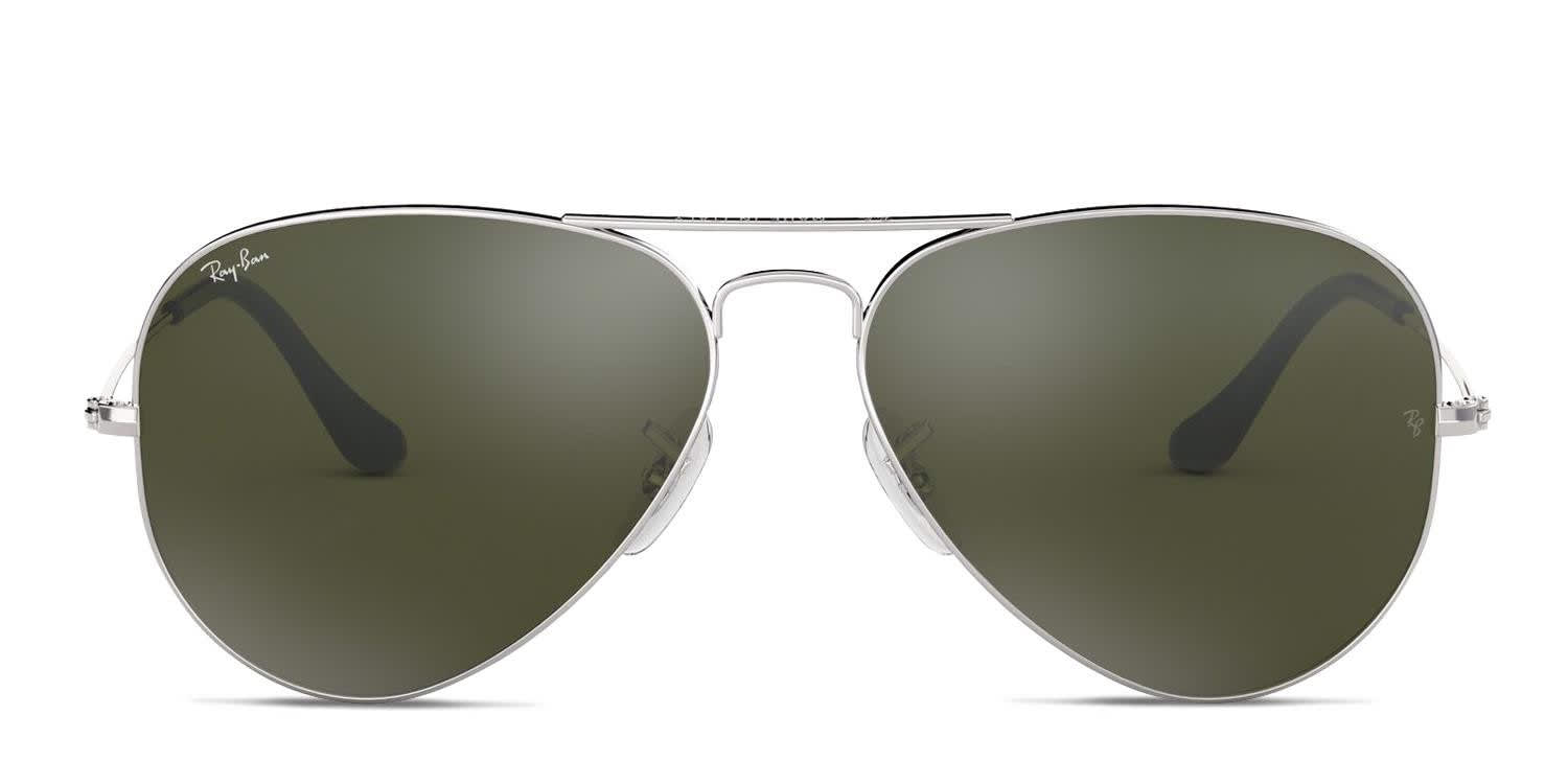 小物 Ray-Ban RB3025 Aviator Large l Ray-Ban RB3025 Aviator Large Metal Silver, Green, Black