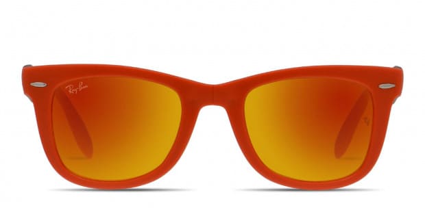 Ray Ban 4105 Foldable Wayfarer Orange Gray Prescription Sunglasses