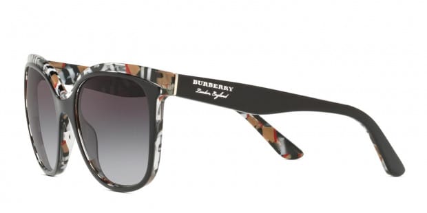 Burberry BE4270 Black/Brown/White/Pattern Prescription Sunglasses