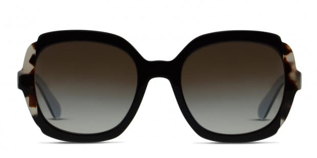 Prada PR 16US Shiny Black w Tortoise Blue Prescription Sunglasses 50 Off Lenses