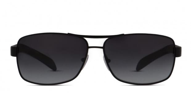 Prada PS 54IS Black w Gray Prescription Sunglasses