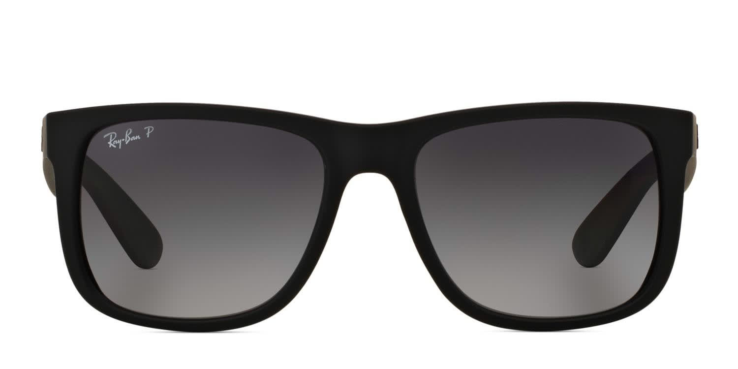 Ray-Ban RB4165 Justin Black, Gray Prescription Sunglasses - 50