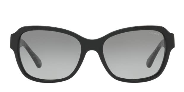 Coach Glossy Black Sunglasses Coach HC8271U L1101 500287 Square Glossy Black Sunglasses  main image 2