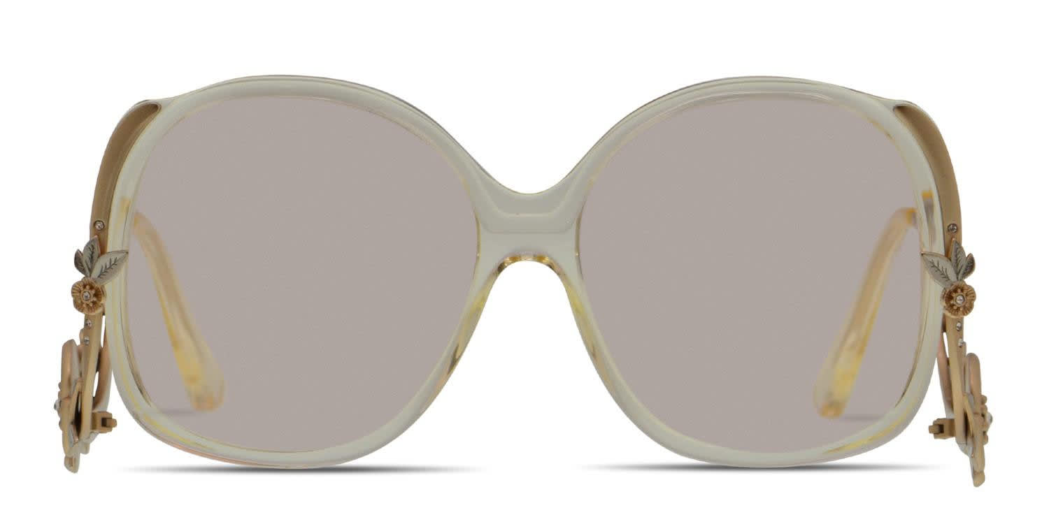NEW COACH OVERSIZED DESIGNER SUNGLASSES 100% UV PROTECTION TRANSPARENT PEACH 57M Coach HC8410U CW225 Sunglasses | LensCrafters main image 2