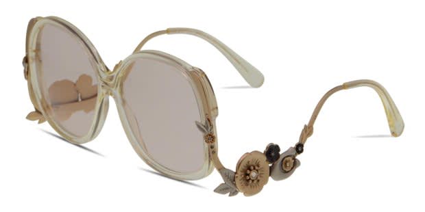 Coach 0HC9014B Clear Yellow/Glitter Prescription Sunglasses