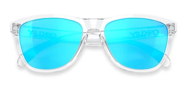 Oakley OO9013 Frogskins Blue, Clear Prescription Sunglasses - 50