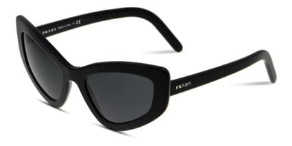 Prada 0PR 11VS Shiny Black glasses - Shiny Black - Angle View