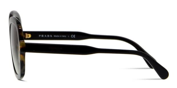 Prada PR 16US Shiny Black/Tortoise Prescription Sunglasses