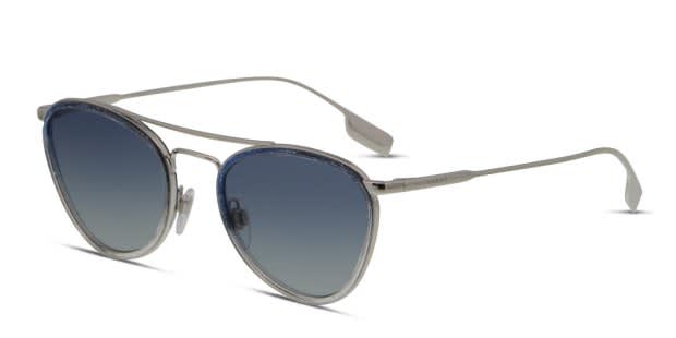 Blue and Silver Burberry Sunglasses B 4174 Burberry BE3104 Blue, Clear, Glitter, Silver Prescription  main image 2