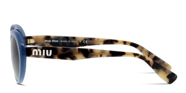 Miu Miu SMU 01US Blue, Tortoise Prescription Sunglasses - 50% Off
