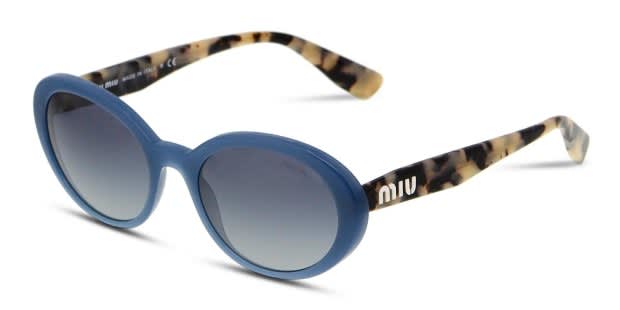 Miu Miu SMU 01US Blue, Tortoise Prescription Sunglasses - 50% Off