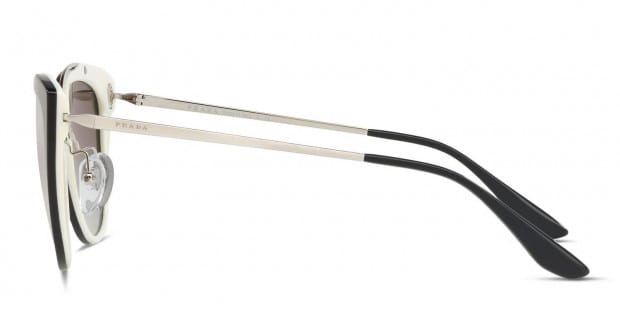 Prada PR 20US Black White Silver Prescription Sunglasses