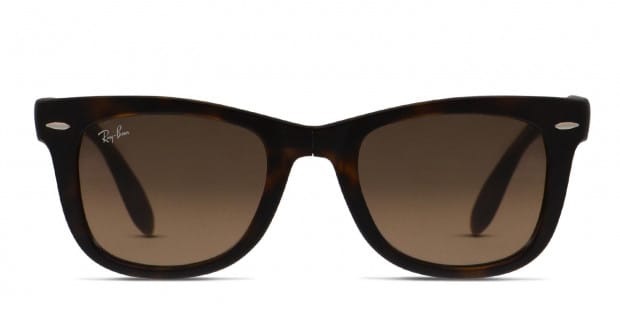 Ray Ban 4105 Foldable Wayfarer Brown Tortoise Orange Prescription Sunglasses 50 Off Lenses