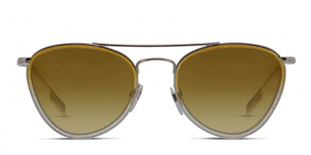 Burberry BE3104 Silver Glitter Brown Clear Prescription Sunglasses