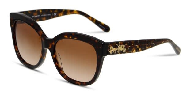 Coach HC8264 Tortoise, Glitter Prescription Sunglasses - 50  display picture 2