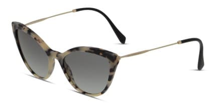Miu Miu SMU 03US Tortoise, Beige glasses - Tortoise / Beige - Angle View