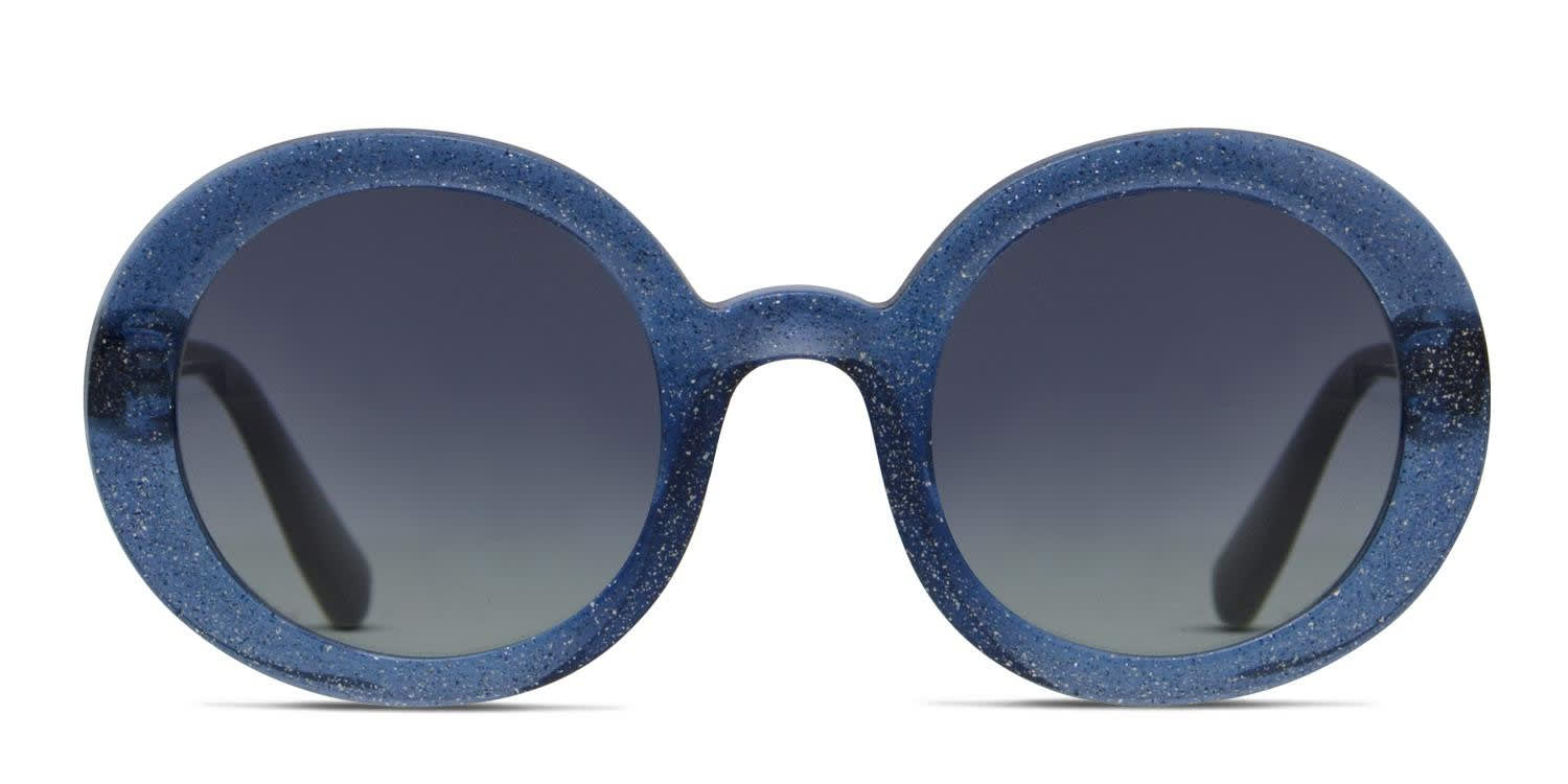 MIU MIU SMU 56X WOMENS ROUND SUNGLASSES NWOT WITH CASE Blue Round Miu Miu Sunglasses for Women for sale | eBay main image 2
