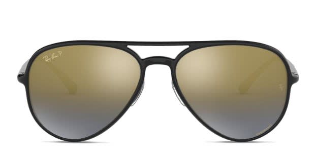Ray-Ban RB4320CH Shiny Black, Gold Prescription Sunglasses