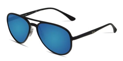 Ray-Ban RB4320CH Black/Blue glasses - Black / Blue - Angle View