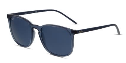 Ray-Ban 4387 Blue, Clear glasses - Blue / Clear - Angle View