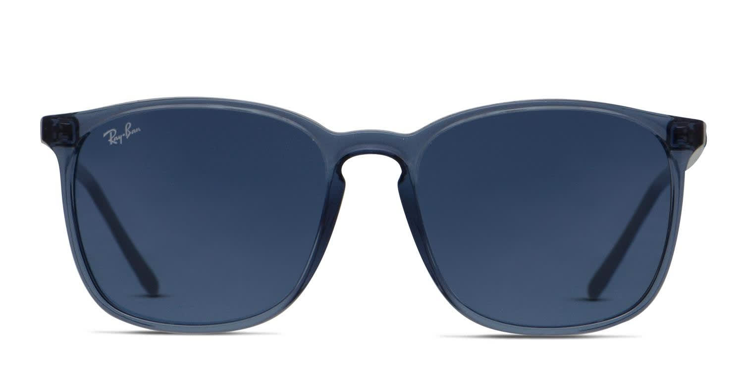 Ray-Ban 4387 Blue, Clear Prescription Sunglasses - 50% Off Lenses