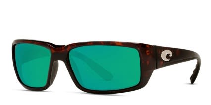 Costa Del Mar 6S9006 Fantail Tortoise, Black, Green glasses - Tortoise / Black / Green - Angle View