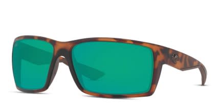 Costa Del Mar Reefton Tortoise, Brown, Green glasses - Tortoise / Brown / Green - Angle View
