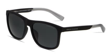 Armani Exchange AX4049SF Black, Clear glasses - Black / Clear - Angle View
