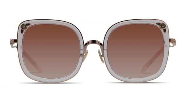 Coach HC7101B Clear Rose Gold Pink Prescription Sunglasses