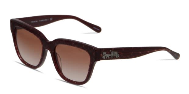 Coach HC8262 Red, Glitter Prescription Sunglasses - 50% Off Lenses Coach HC8262 Red, Glitter Prescription Sunglasses - 50% Off Lenses