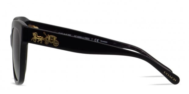 驚きの価格が実現！ HC8264 Coach Shiny Off 50% - Sunglasses Prescription Black サングラス+メガネ
