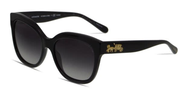 Coach HC8264 Shiny Black Prescription Sunglasses - 50% Off  display picture 2