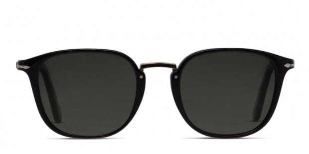 Persol 3186S Shiny Black Green Prescription Sunglasses
