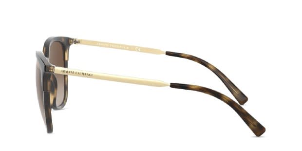 Armani Exchange Tortoise Shell Wrap Around Sunglasses ARMANI EXCHANGE AX4147S Square Sunglasses | EyeOns.com main image 4