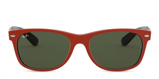 Ray Ban RB2132 New Wayfarer Red Black Prescription Sunglasses